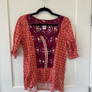 Anthropologie Akemi + Kin Ikat Rust Blouse